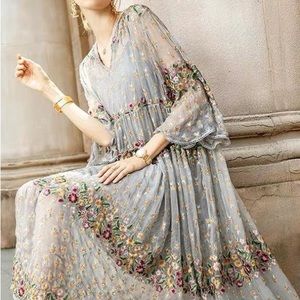 2 piece hooded linen dress, Fairycore